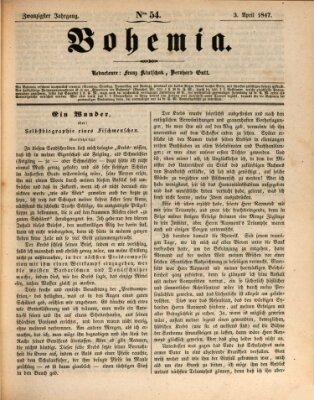 Bohemia Samstag 3. April 1847