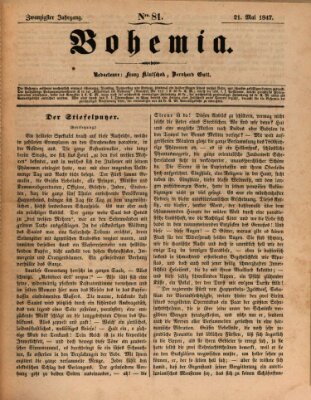 Bohemia Freitag 21. Mai 1847