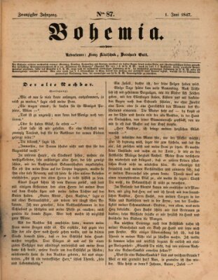 Bohemia Dienstag 1. Juni 1847