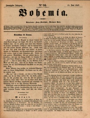 Bohemia Sonntag 13. Juni 1847