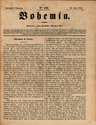 Bohemia Dienstag 29. Juni 1847