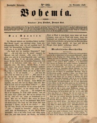 Bohemia Dienstag 16. November 1847