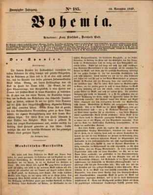 Bohemia Freitag 19. November 1847