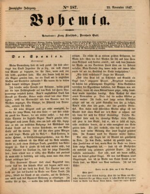 Bohemia Dienstag 23. November 1847