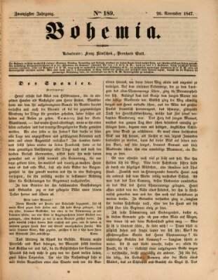 Bohemia Freitag 26. November 1847