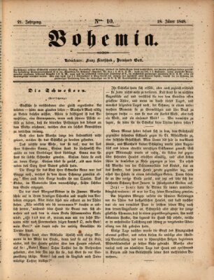 Bohemia Dienstag 18. Januar 1848