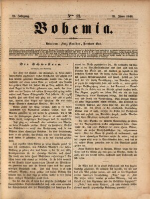 Bohemia Freitag 21. Januar 1848