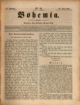 Bohemia Sonntag 23. Januar 1848