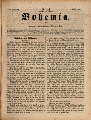 Bohemia Sonntag 12. März 1848