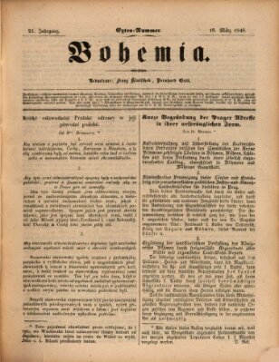 Bohemia Samstag 18. März 1848