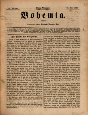 Bohemia Mittwoch 22. März 1848