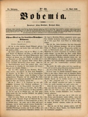 Bohemia Freitag 14. April 1848