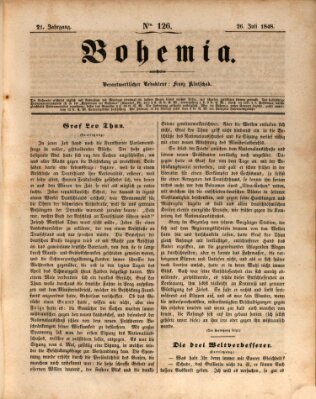 Bohemia Mittwoch 26. Juli 1848