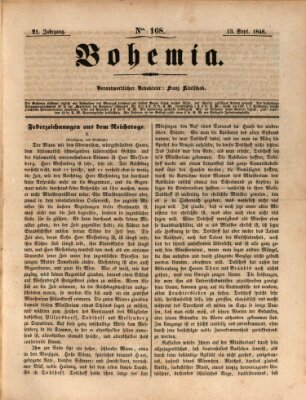 Bohemia Mittwoch 13. September 1848