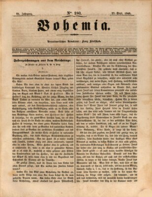 Bohemia Mittwoch 27. September 1848