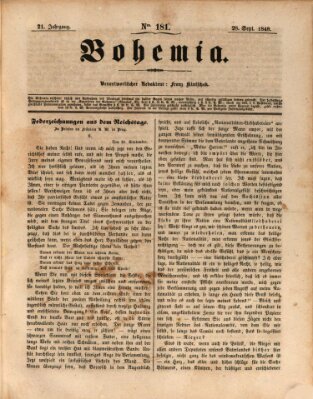 Bohemia Donnerstag 28. September 1848