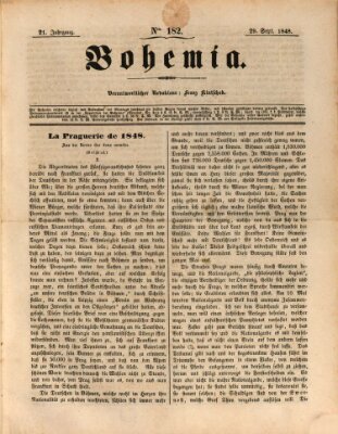 Bohemia Freitag 29. September 1848