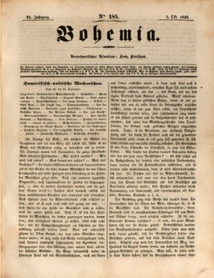 Bohemia Dienstag 3. Oktober 1848