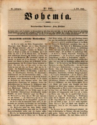 Bohemia Mittwoch 4. Oktober 1848