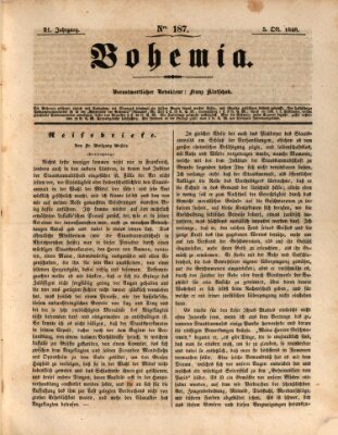 Bohemia Donnerstag 5. Oktober 1848