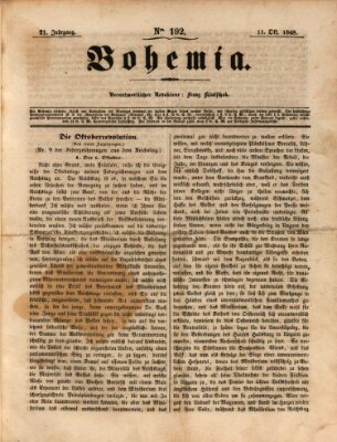 Bohemia Mittwoch 11. Oktober 1848