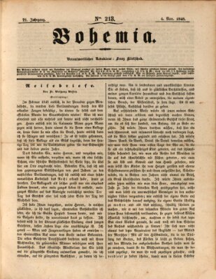 Bohemia Samstag 4. November 1848