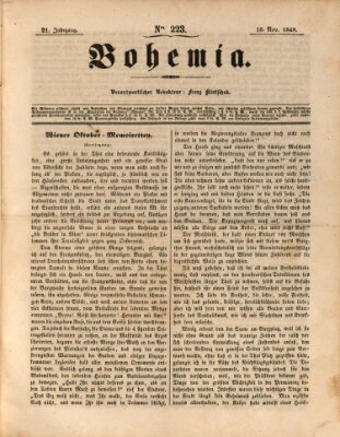 Bohemia Donnerstag 16. November 1848