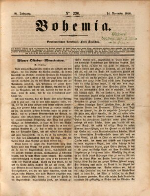 Bohemia Freitag 24. November 1848