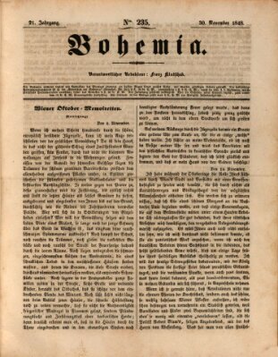 Bohemia Donnerstag 30. November 1848