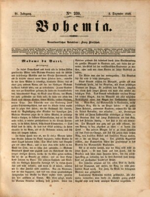 Bohemia Dienstag 5. Dezember 1848