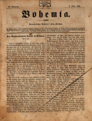 Bohemia Dienstag 2. Januar 1849