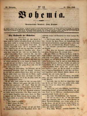 Bohemia Dienstag 16. Januar 1849