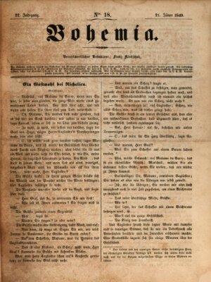 Bohemia Sonntag 21. Januar 1849