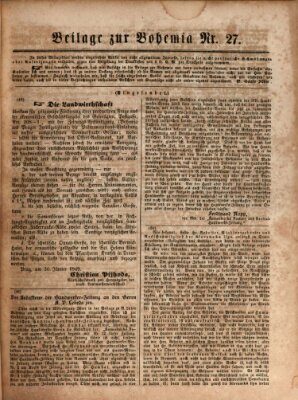 Bohemia Donnerstag 1. Februar 1849