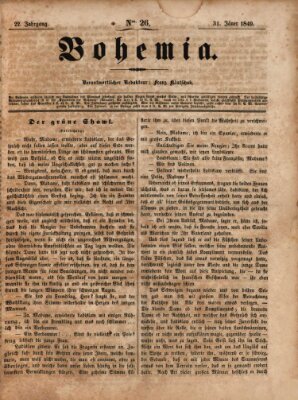 Bohemia Mittwoch 31. Januar 1849