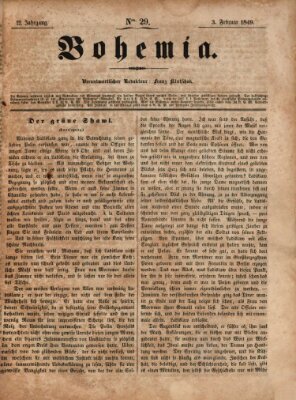 Bohemia Samstag 3. Februar 1849