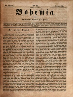 Bohemia Sonntag 4. Februar 1849