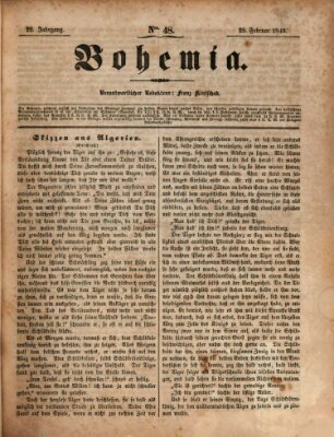 Bohemia Sonntag 25. Februar 1849