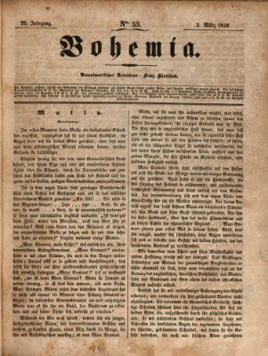 Bohemia Samstag 3. März 1849