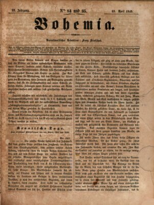 Bohemia Dienstag 10. April 1849