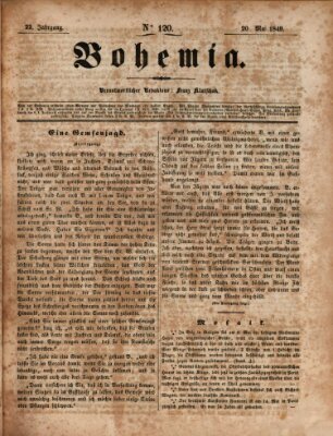 Bohemia Sonntag 20. Mai 1849