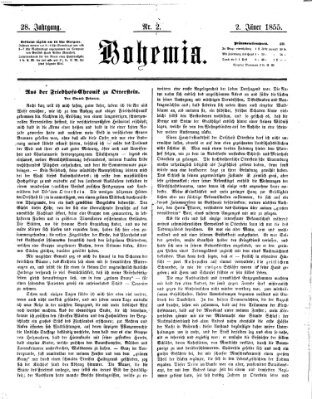 Bohemia Dienstag 2. Januar 1855