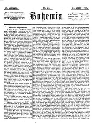 Bohemia Mittwoch 31. Januar 1855