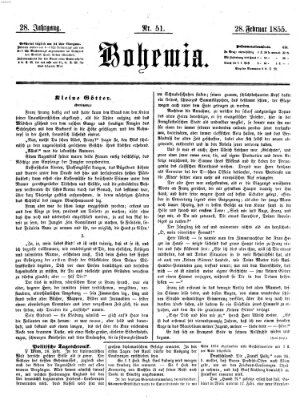 Bohemia Mittwoch 28. Februar 1855