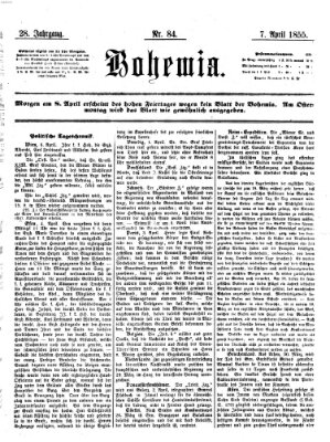 Bohemia Samstag 7. April 1855