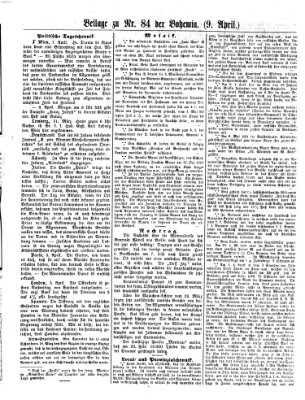 Bohemia Montag 9. April 1855