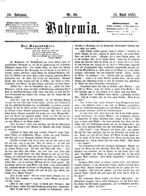 Bohemia Freitag 13. April 1855