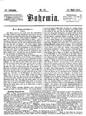 Bohemia Samstag 14. April 1855