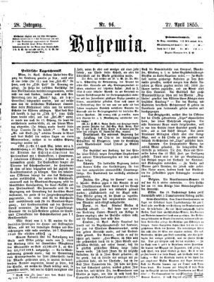 Bohemia Sonntag 22. April 1855