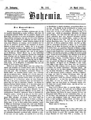 Bohemia Sonntag 29. April 1855